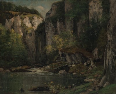 River and Rocks by Gustave Courbet