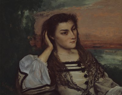 Reverie (Portrait of Gabrielle Borreau) by Gustave Courbet