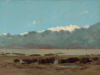 Black Rocks near Trouville by Gustave Courbet
