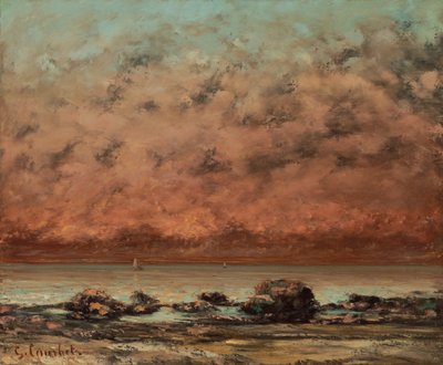 The Black Rocks at Trouville by Gustave Courbet