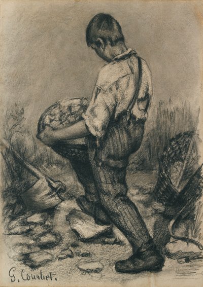Young Stone Breaker by Gustave Courbet
