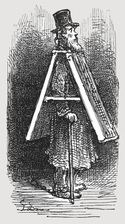 Advertising Board - Man by Gustave Dore