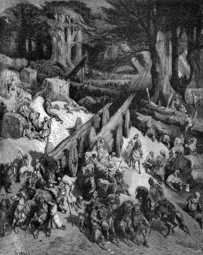 Building the Temple of Jerusalem by Gustave Dore