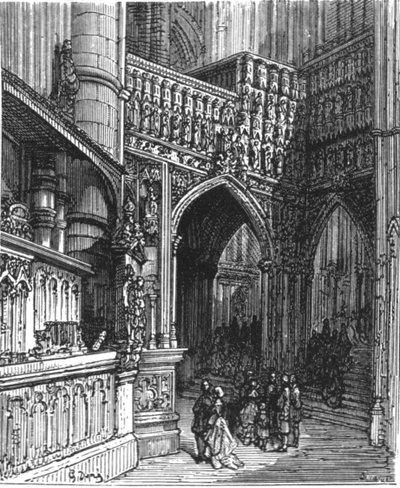 In the Abbey - Westminster by Gustave Dore