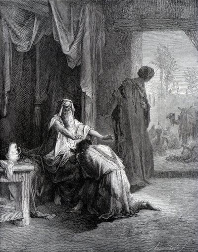 Isaac Blesses Jacob by Gustave Dore