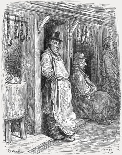 Jewish Butchers - Aldgate, 1872 by Gustave Dore