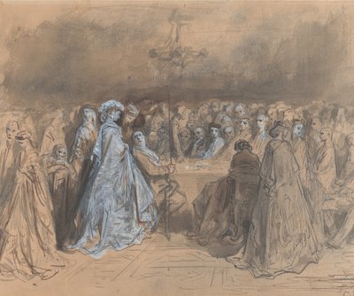 Pauline Viardot Gambling at Baden-Baden, 1862 by Gustave Dore