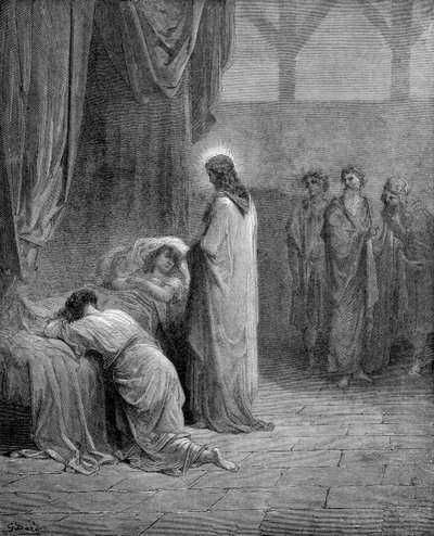 Raising of the Daughter of Jairus by Gustave Dore