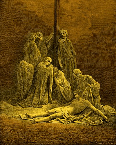 The dead Christ - Bible by Gustave Dore