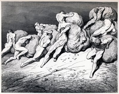 The hoarders and wasters, 1857 by Gustave Dore