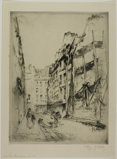 The Rue Domat, Paris by Gustave Leheutre