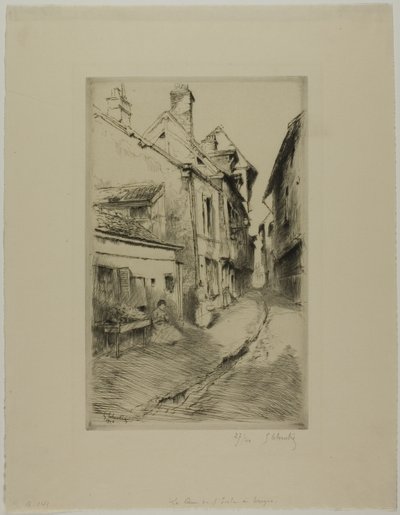 The School Street, Troyes by Gustave Leheutre