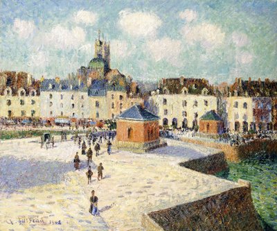 The Quay at Dieppe in Sunlight by Gustave Loiseau