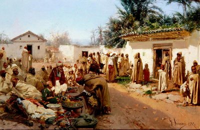 Arab Village Scene by Gustavo Simoni