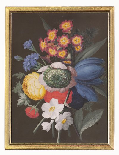 Still Life of Floral Bouquet by Gustavus Hamilton