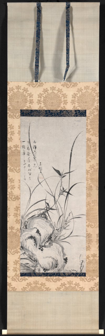 Rock, Bamboo, and Orchids, late 1300s-early 1400s by Gyokuen Bompo
