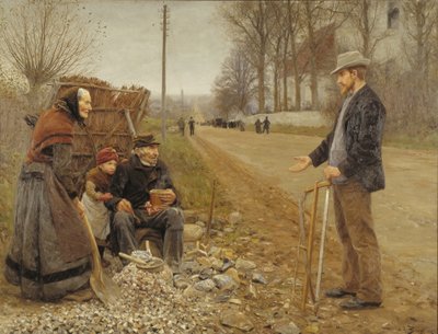 People by a Road by H.A. Brendekilde