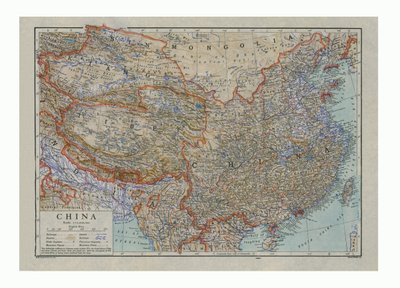 Map of China, c1910 by HW Cribb