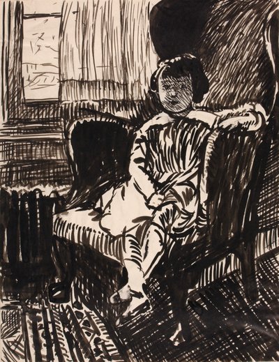 Untitled (Girl Seated in Chair) by H. Lyman Sayen