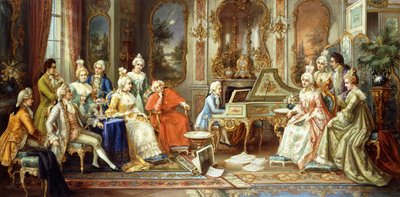Young Mozart giving a Recital by H. Pihnnero