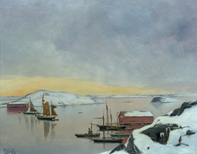 Boats in Harbor by Haakon Kaulum