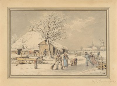 Winter Landscape by Haatje Pieters Oosterhuis (attributed to)