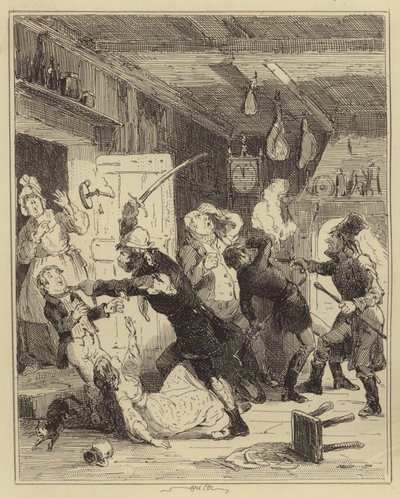 Burglars in a Farm House by Hablot Knight Browne