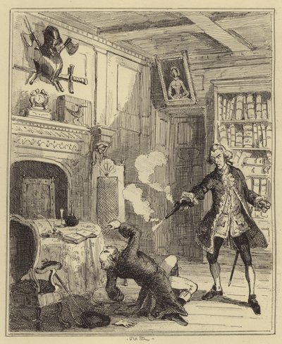 Lord Ferrers Shooting His Steward by Hablot Knight Browne