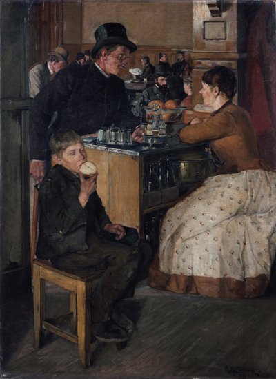 In the restaurant by Halfdan Frithjof Strom