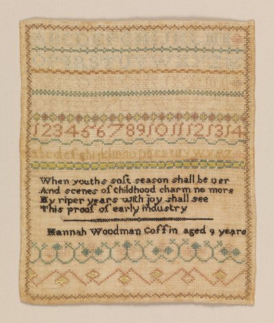 Sampler by Hannah Woodman Coffin