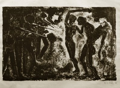 Dance of Death from 1919: The Court Martial / Execution by Hanns Ludwig Katz