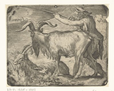Boy with Goats by Hans Aarsen (signed by artist)