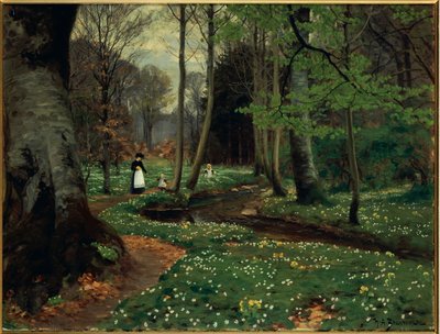 The Woodland Path by Hans Andersen Brendekilde