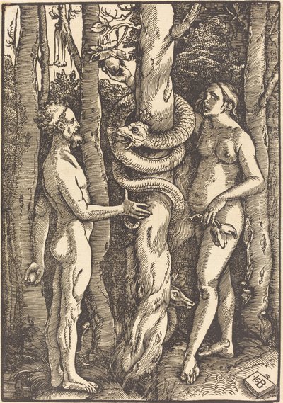 Adam and Eve with Serpent by Hans Baldung Grien