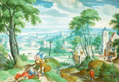Elijah and the Angel by Hans Bol