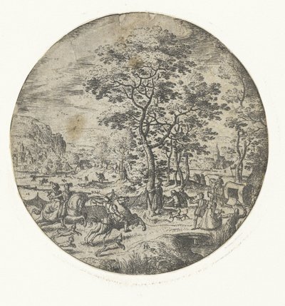 Falconry by Hans Bol