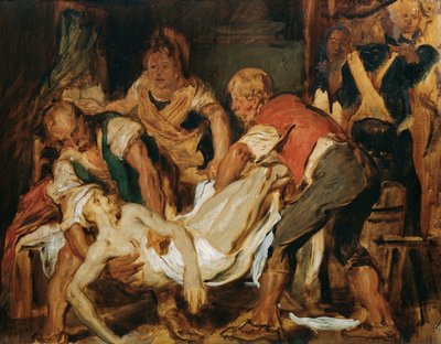 The Recovery of the Body of Jean-Paul Marat by Hans Canon
