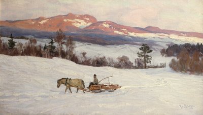 Driving Timber by Hans Fredrik Henriksen Borgen