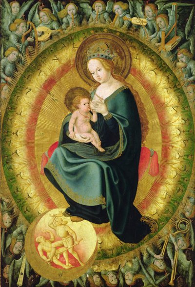 Virgin nursing the Child with Heavenly Choir by Hans Fries