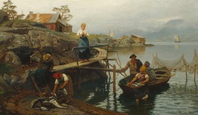 After Fishing by Hans Gude