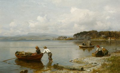 Fjord Landscape by Hans Gude