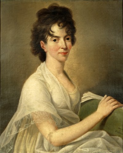 Portrait of the widowed Constanze Mozart by Hans Hansen