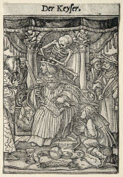 Dance of Death: The Emperor by Hans Holbein