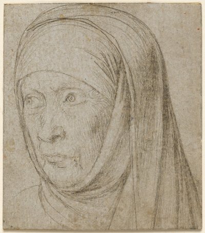 Head of an Old Woman by Hans Holbein