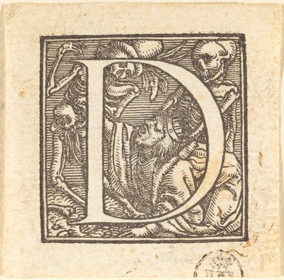 Letter D by Hans Holbein der Jüngere