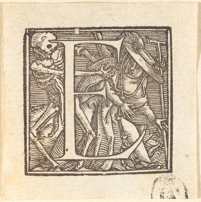 Letter E by Hans Holbein der Jüngere