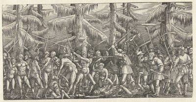 Battle of Naked Men and Farmers by Hans Lützelburger