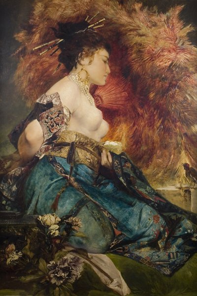 A Japanese Woman by Hans Makart