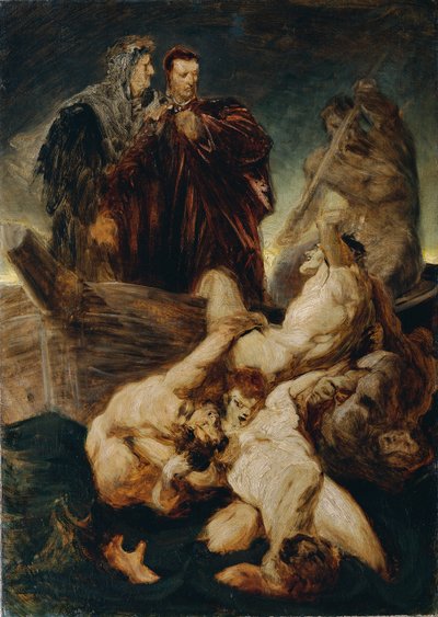 Dante and Virgil in Hell by Hans Makart