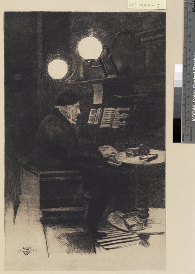 Hartmann Playing the Organ by Hans Nikolaj Hansen